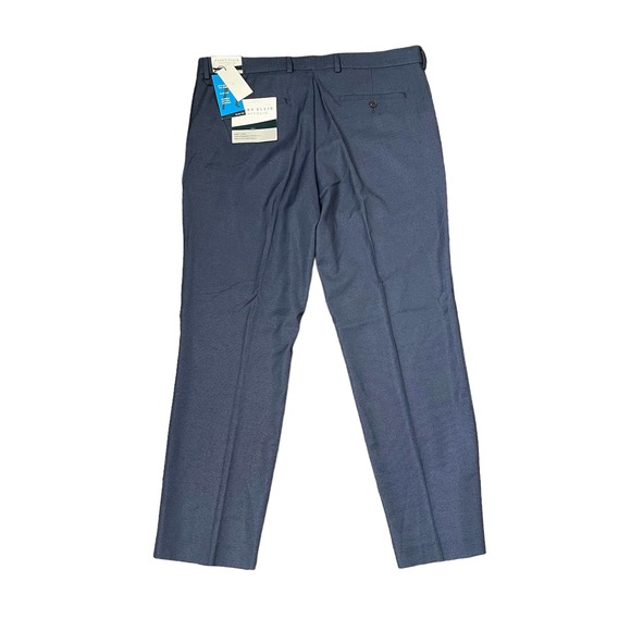 Perry Ellis‎ Dress Pants Size 38X30 (Tag 36X30) Slim Fit Blue Easy Care Stretch - Picture 7 of 7